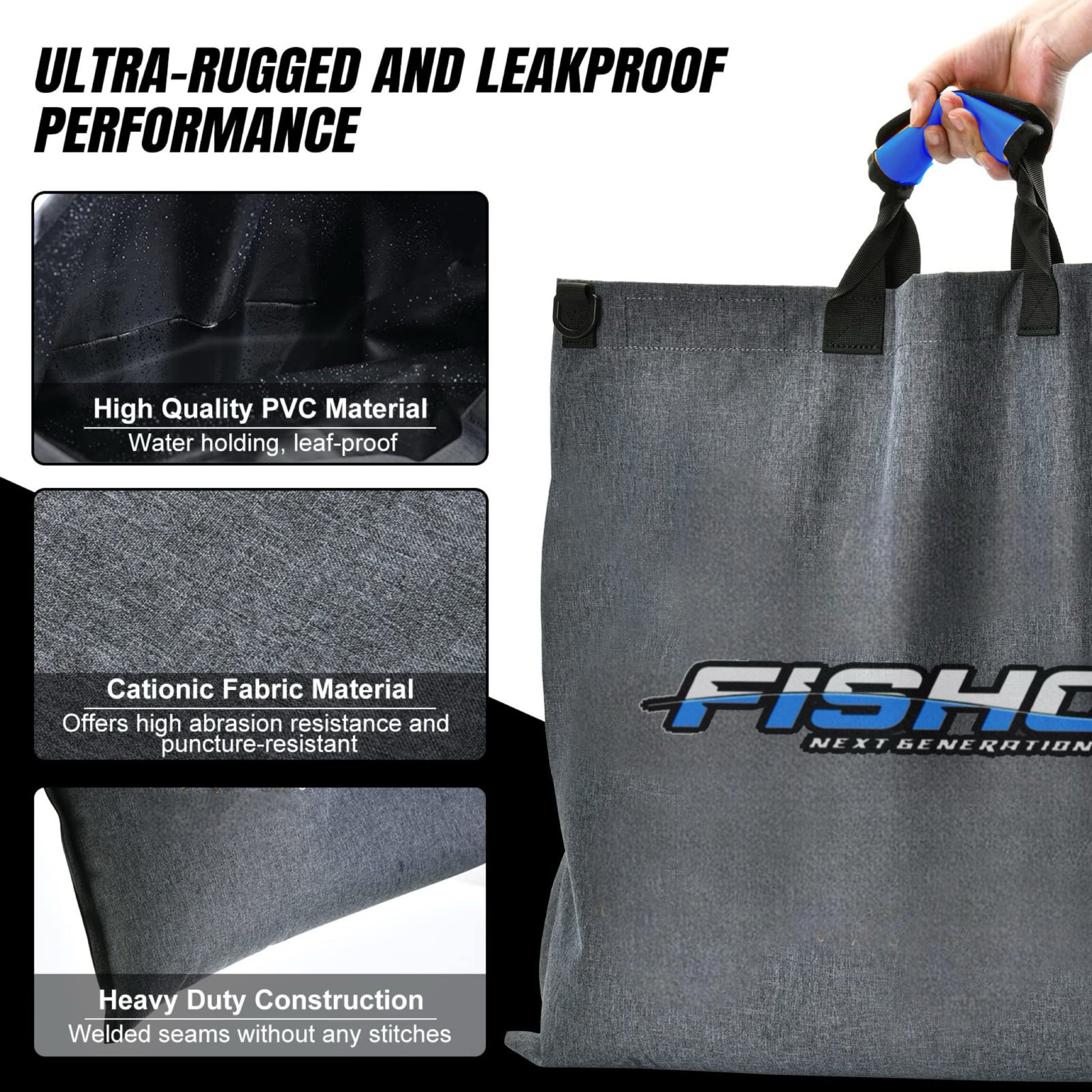 Fish Bag Tournament Fishing Weigh in Bag 26x23 inches With Airtight  Leakproof Zipper,Fish Bags Heavy Duty to Transport Fishes